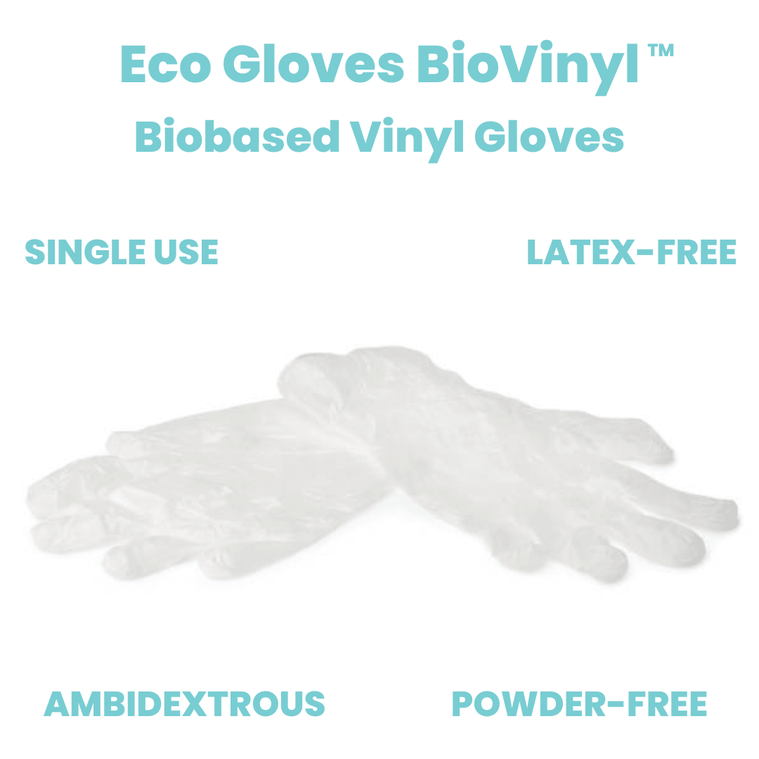 PREORDER - Eco - Friendly Vinyl Hybrid Gloves - CLEAR (1,000 Gloves/Case) - Eco Gloves